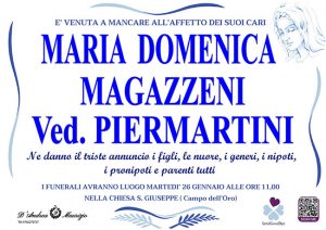 MARIA DOMENICA MAGAZZENI ved. PIERMARTINI