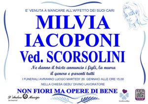 MILVIA IACOPONI ved. SCORSOLINI