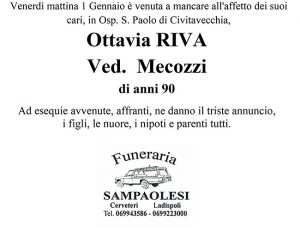 OTTAVIA RIVA ved. MECOZZI di anni 90