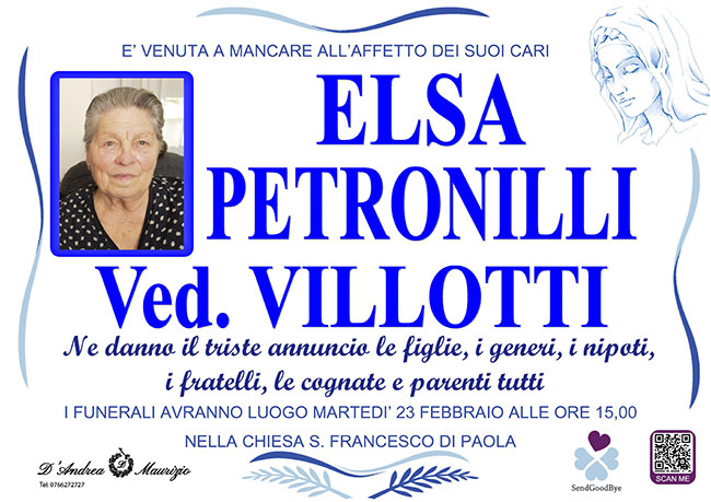 ELSA PETRONILLI ved. VILLOTTI