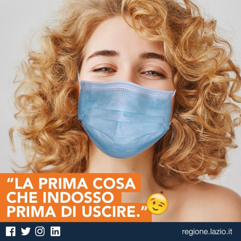 Zingaretti, parte oggi la campagna per l’uso delle mascherine