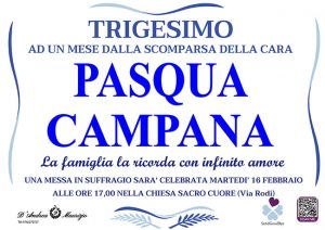PASQUA CAMPANA – Trigesimo