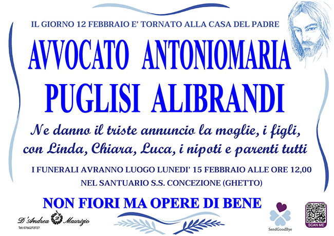 Avv. ANTONIOMARIA PUGLISI ALIBRANDI