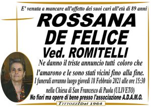 ROSSANA DE FELICE ved. ROMITELLI