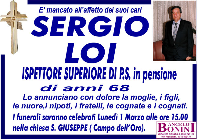 SERGIO LOI di anni 68