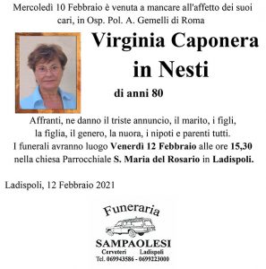 VIRGINIA CAPONERA in NESTI di anni 80
