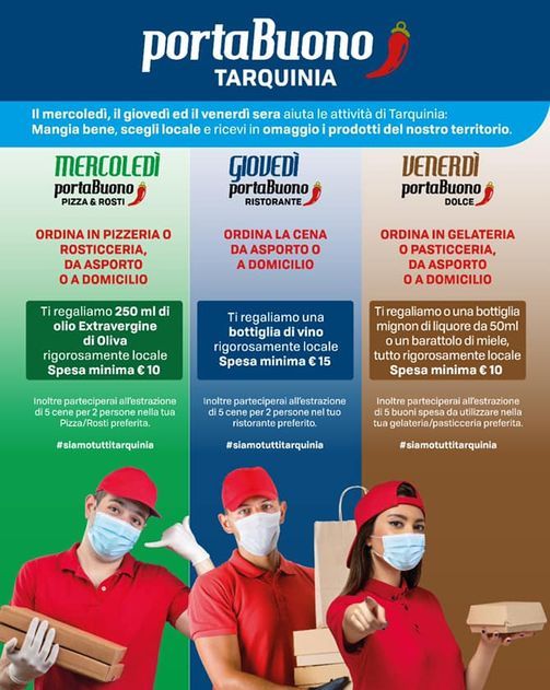 Portabuono: contro la crisi arriva l’omaggio di pizzerie, ristoranti e pasticcerie-gelaterie