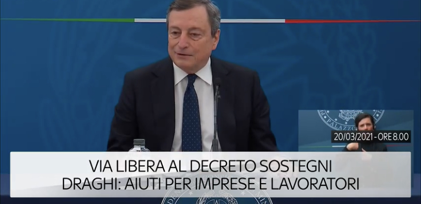 Via libera al decreto Sostegni, Draghi: aiuti per imprese e lavoratori. Ecco i dettagli