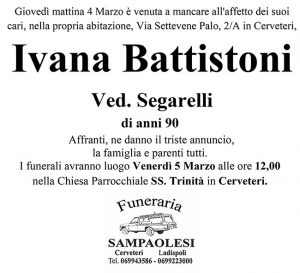 IVANA BATTISTONI ved. SEGARELLI di anni 90