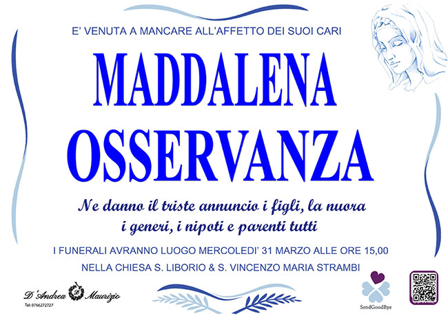 MADDALENA OSSERVANZA