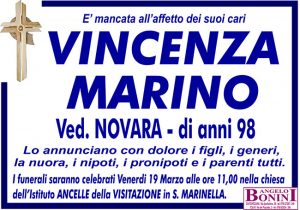 VINCENZA MARINO ved. NOVARA di anni 98