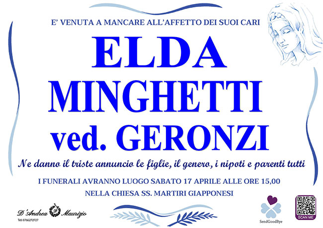 ELDA MINGHETTI ved. GERONZI