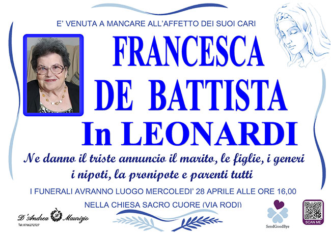 FRANCESCA DE BATTISTA in LEONARDI