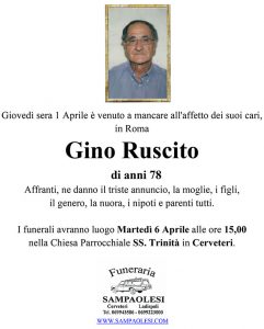 GINO RUSCITO di anni 78