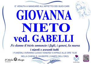 GIOVANNA NIETO ved. GABELLI