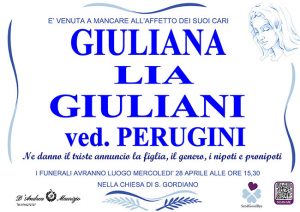 GIULIANA LIA GIULIANI ved. PERUGINI