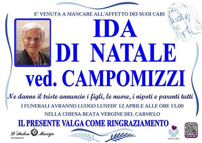 IDA DI NATALE ved. CAMPOMIZZI