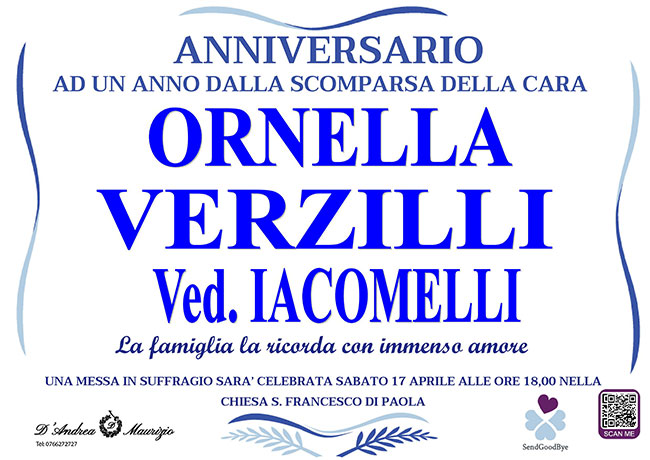 ORNELLA VERZILLI – Anniversario