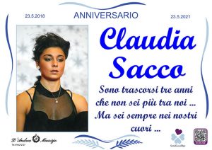 CLAUDIA SACCO – Anniversario
