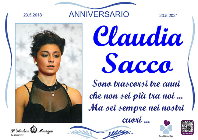 CLAUDIA SACCO – Anniversario