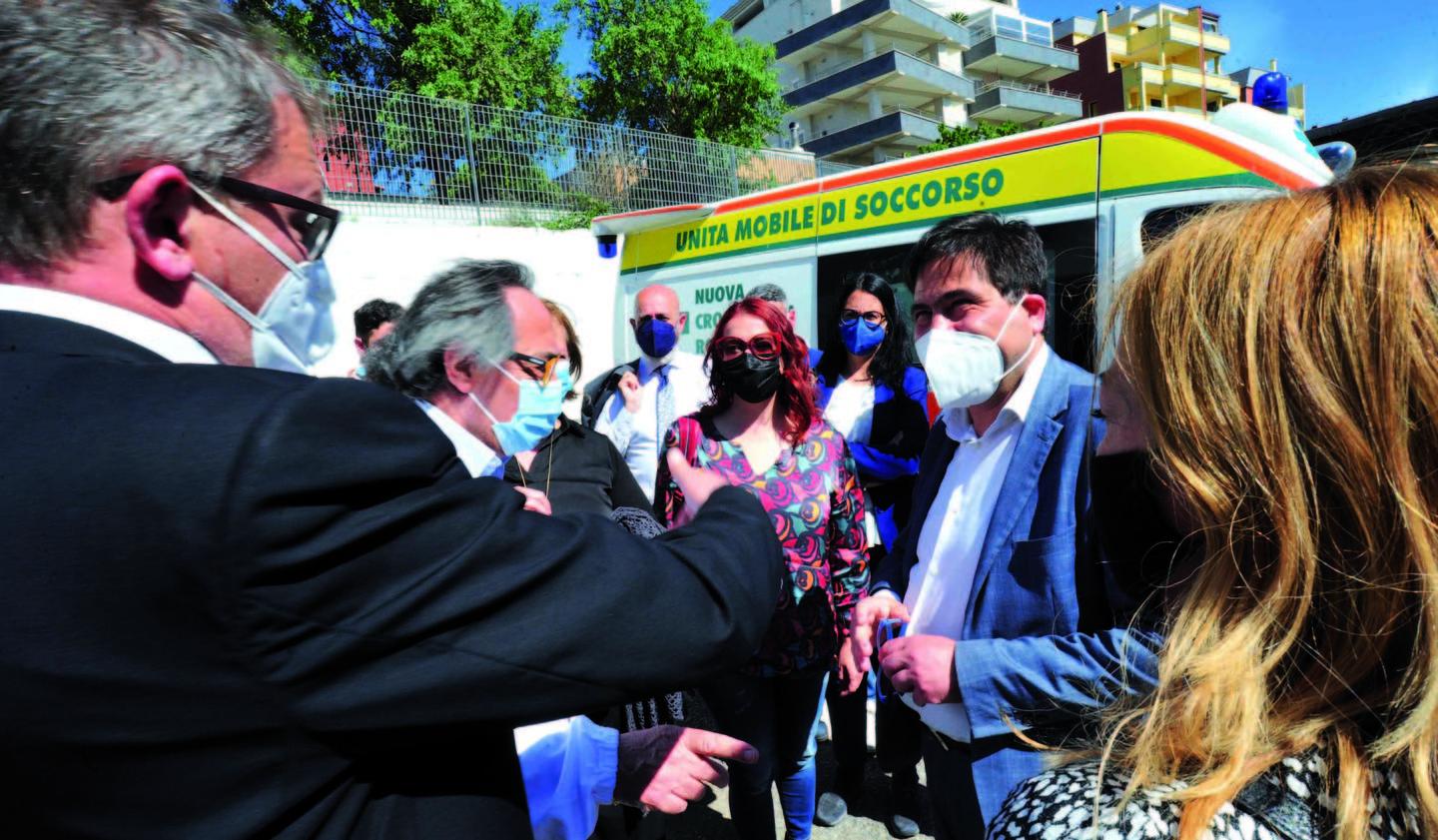 D’Amato e Matranga in visita al punto vaccinale del San Paolo