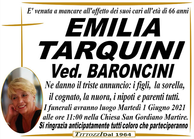 EMILIA TARQUINI ved. BARONCINI