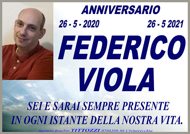 FEDERICO VIOLA – Anniversario