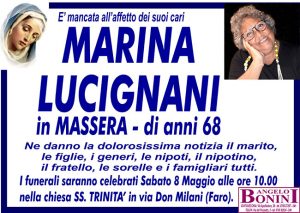 MARINA LUCIGNANI in MASSERA di anni 68