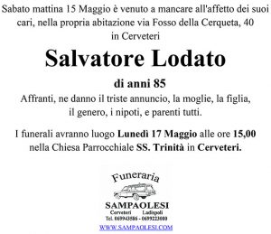 SALVATORE LODATO di anni 85