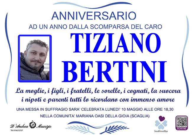 TIZIANO BERTINI – Anniversario