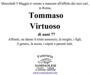 TOMMASO VIRTUOSO di anni 77