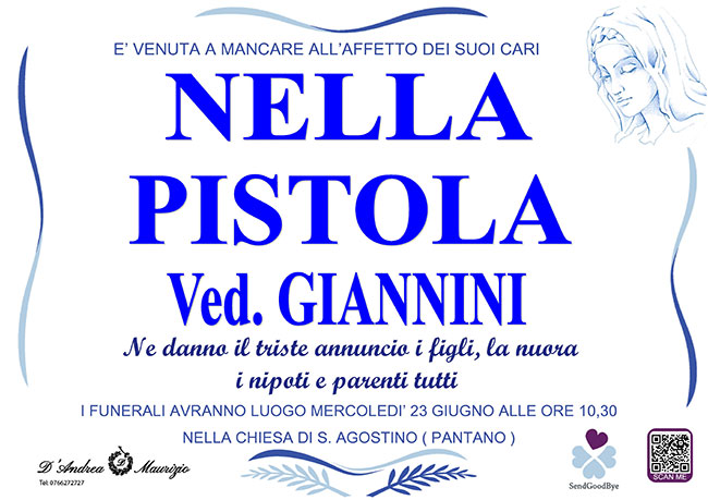 NELLA PISTOLA ved. GIANNINI