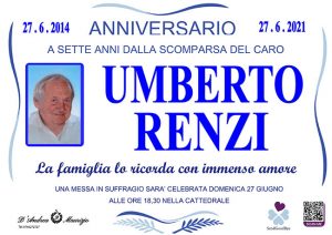 UMBERTO RENZI – Anniversario