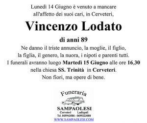 VINCENZO LODATO di anni 89