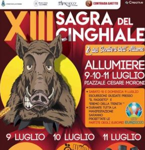 Torna ad Allumiere la tradizionale Sagra del cinghiale:
 


tre giornate all’insegna di musica, divertimento e ottima cucina