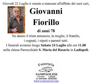 GIOVANNI FIORILLO di anni 78