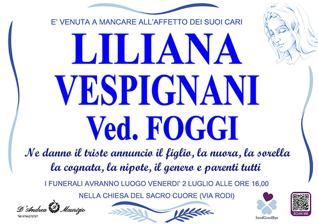 LILIANA VESPIGNANI ved. FOGGI