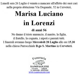 MARISA LUCIANO in LORENZI di anni 56