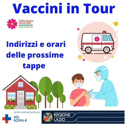 Vaccini in tour: ecco tutte le tappe. Ladispoli e Santa Marinella l’11 e 12 luglio