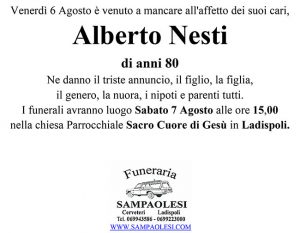 ALBERTO NESTI di anni 80