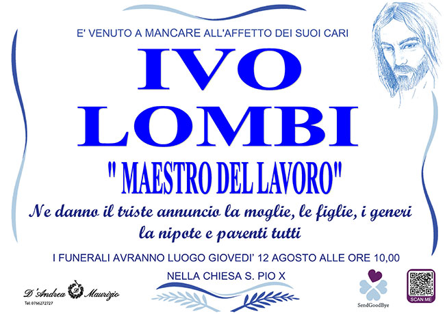IVO LOMBI “Maestro del lavoro”