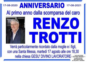 RENZO TROTTI – Anniversario