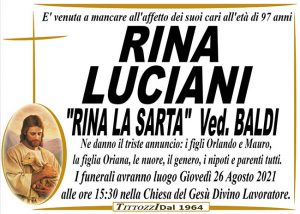 RINA LUCIANI “RINA LA SARTA” ved. BALDI