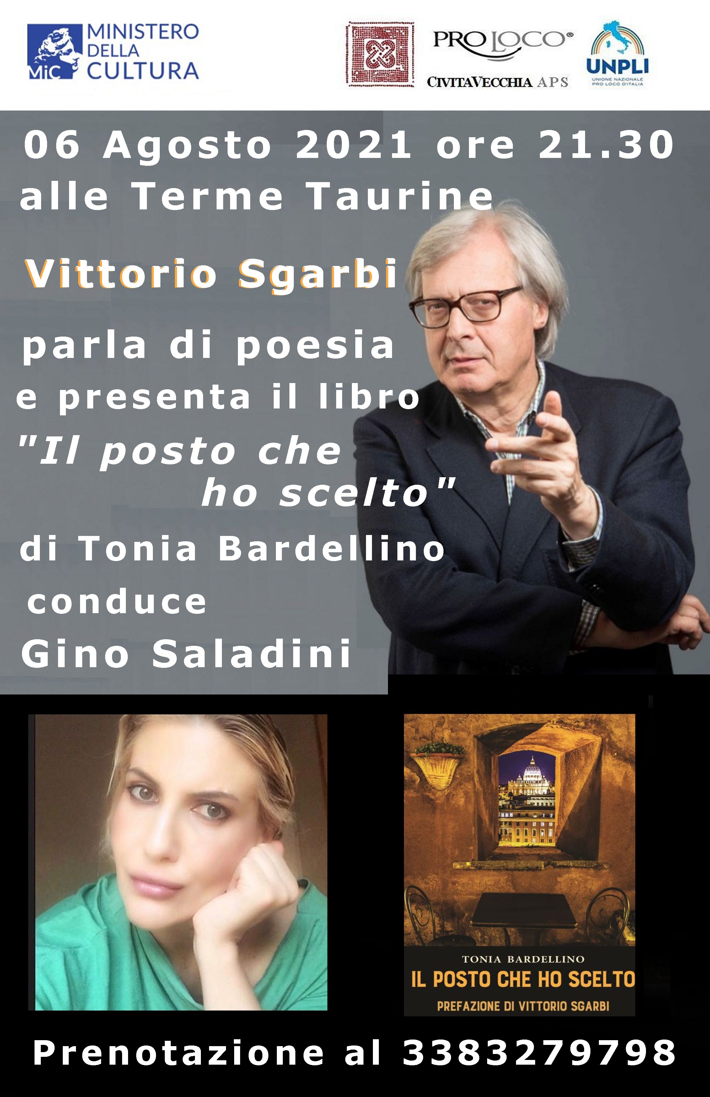 Sgarbi alle Terme Taurine per presentare il libro ”Il posto che ho scelto”