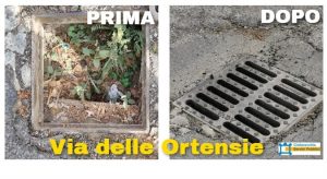 Csp, proseguono gli impianti straordinari di pulizia delle caditoie