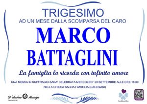 MARCO BATTAGLINI – Trigesimo