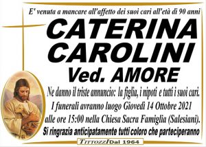 CATERINA CAROLINI ved. AMORE