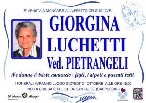 GIORGINA LUCHETTI ved. PIETRANGELI
