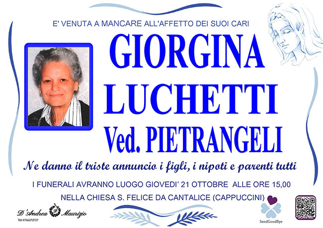 GIORGINA LUCHETTI ved. PIETRANGELI