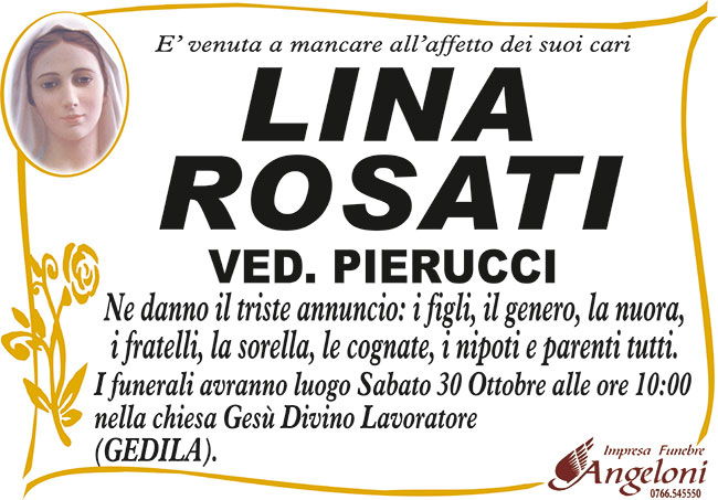 LINA ROSATI ved. PIERUCCI